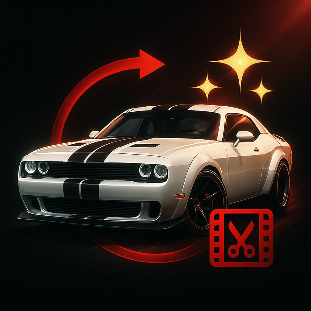 Car Reel app logo and background