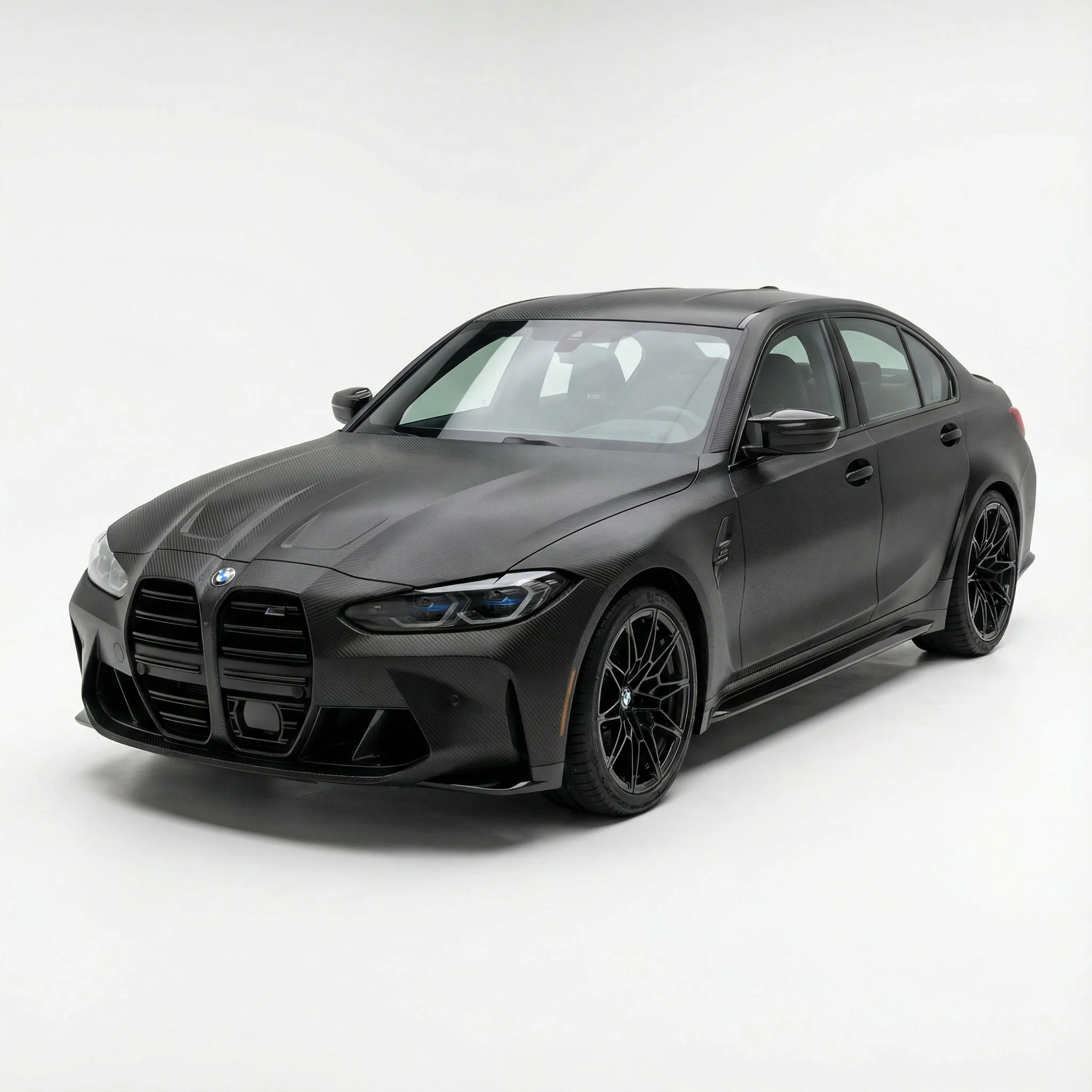 BMW M3 wrapped in carbon fiber vinyl wrap - preview carbon fiber car wrap color