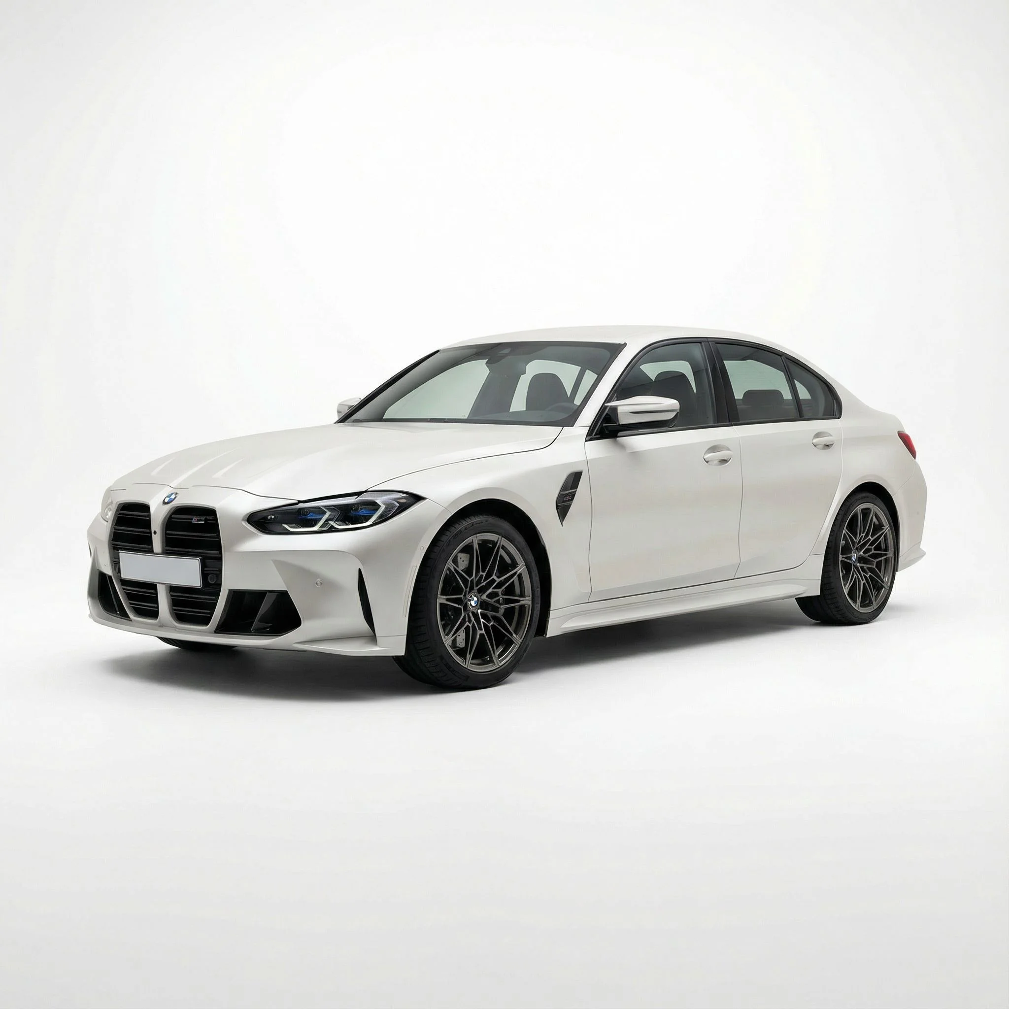 BMW M3 wrapped in satin white vinyl wrap - preview satin white car wrap color
